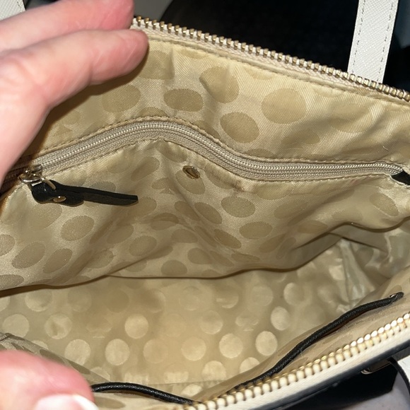 Kate Spade   Dome top Satchel   Color block beige/black  Crossbody  Cedar Street - Picture 15 of 16